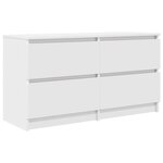 vidaXL Meuble TV blanc 100x35x54 cm bois d'ingénierie