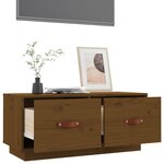 vidaXL Meuble TV Marron miel 80x34x35 cm Bois de pin massif