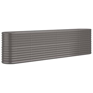 vidaXL Lit surélevé de jardin Acier enduit de poudre 260x40x68 cm gris