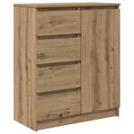vidaXL Buffet avec tiroirs chêne artisanal 71x35x84 cm bois ingénierie