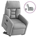 vidaXL Fauteuil inclinable électrique gris clair tissu