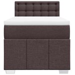 vidaXL Sommier à lattes de lit avec matelas Marron foncé 90x200 cm