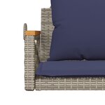 vidaXL Balancelle avec coussins gris 63x62x40 cm résine tressée