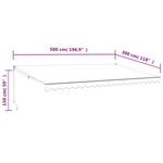 vidaXL Auvent rétractable bleu et blanc 5x3 m tissu et aluminium