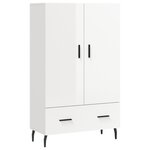 vidaXL Buffet haut blanc brillant 69 5x31x115 cm bois d'ingénierie