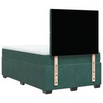 vidaXL Sommier à lattes de lit avec matelas vert foncé 120x190 cm