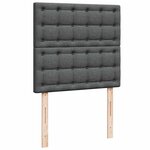 vidaXL Lit ottoman avec matelas et LED Gris foncé 80x200cm tissu