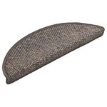 vidaXL Tapis d'escalier autocollants 30 Pièces 56x17x3 cm marron beige