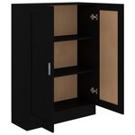 vidaXL Bibliothèque Noir 82 5x30 5x115 cm Bois d'ingénierie