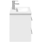 vidaXL Armoire lavabo de salle de bain avec bassin intégré blanc