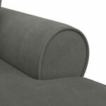 vidaXL Chaise lounge avec jupe Gris foncé 91 x 157 x 91 cm