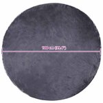 vidaXL Tapis en Peau de Mouton Synthétique Anthracite 100 x 100 cm