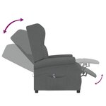 vidaXL Fauteuil inclinable électrique à oreilles gris foncé tissu