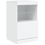 vidaXL Buffet avec lumières LED blanc 123x37x67 cm