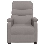 vidaXL Fauteuil de massage Taupe Tissu