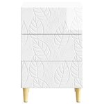 vidaXL Table de chevet Blanc brillant 43 x 39 5 x 66 5 cm