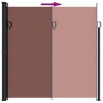 vidaXL Auvent latéral rétractable marron 200x600 cm