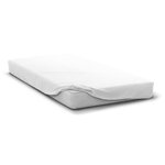 Drap housse 160 x 200 cm + 30 cm bonnet - microfibre - 82 g - Blanc