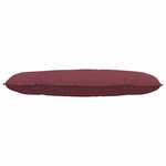 vidaXL Coussin de Dos Bordeaux 120 x 19 x 50 cm tissu