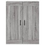 vidaXL Buffet haut Sonoma gris 69 5x34x180 cm Bois d'ingénierie