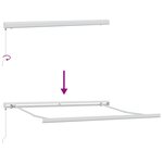 vidaXL Auvent rétractable anthracite/blanc 3x2 5 m tissu et aluminium