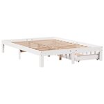 vidaXL Cadre de lit avec tiroirs sans matelas blanc 120x200 cm