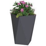 vidaXL Jardinière 2 Pièces Anthracite 50 x 50 x 75 cm Acier