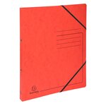Classeur 2 Anneaux 15mm Carte Lustrée Imprimée - A4 - Rouge - X 10 - Exacompta