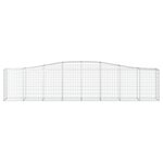 vidaXL Paniers à gabions arqués 3 Pièces 400x50x80/100 cm Fer galvanisé