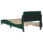 vidaXL Cadre de lit Dover vert foncé 90x190 cm velours