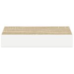 vidaXL Étagères murales 4 Pièces Chêne et blanc 23x23 5x3 8 cm MDF