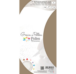 Etui de 5 cartes grain de pollen 105x210 ficelle clairefontaine