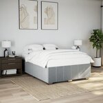 vidaXL Cadre de lit sans matelas gris clair 160x200 cm tissu