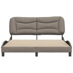 vidaXL Cadre de lit sans matelas taupe 160x200 cm tissu
