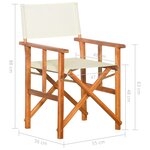 vidaXL Chaises de metteur en scène lot de 2 Bois massif d'acacia