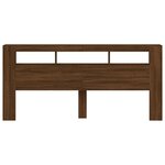vidaXL Tête de lit à LED chêne marron 220x18 5x103 5cm bois ingénierie