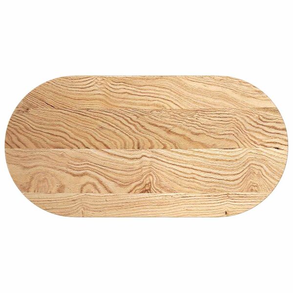 vidaXL Dessus de table 100x50x2 cm bois de chêne massif ovale