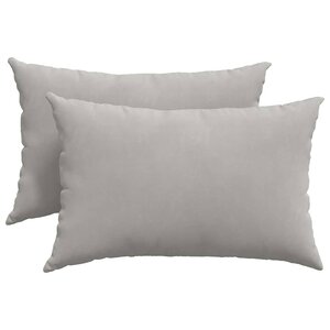 vidaXL Coussins de canapé 2 Pièces Gris clair 60 x 40 cm tissu