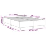 vidaXL Cadre de lit plateforme Bleu 140 x 190 cm tissu