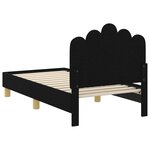 vidaXL Cadre de lit pour tout-petit avec tête de lit Noir 70 x 140 cm