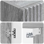 vidaXL Cabinet de Salle de Bain Mural Sonoma gris 33 x 34 5 x 160 cm
