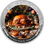 Pièce de monnaie en Argent 1000 Francs g 31.1 (1 oz) Millésime 2024 Precious Family Moments THANKSGIVING (PRÉCOMMANDE)
