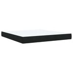 vidaXL Sommier à lattes de lit avec matelas Noir 180x200 cm Velours