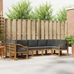 vidaXL Ensemble de canapés d'extérieur 7 Pièces Naturel et Anthracite