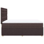 vidaXL Sommier à lattes de lit avec matelas Marron foncé 140x200 cm