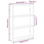 vidaXL Étagère murale chêne sonoma 43x9x60 cm bois d'ingénierie