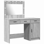 vidaXL Table de Toilette 2 Pièces Gris 40 x 41 x 75 cm Bois d'ingénierie