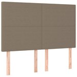 vidaXL Sommier à lattes de lit avec matelas Taupe 140x190 cm Tissu