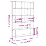 vidaXL Bibliothèque chêne fumé 102x28x172 cm bois d'ingénierie