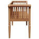 vidaXL Banc 127.5x52x80 cm en bois massif de teck
